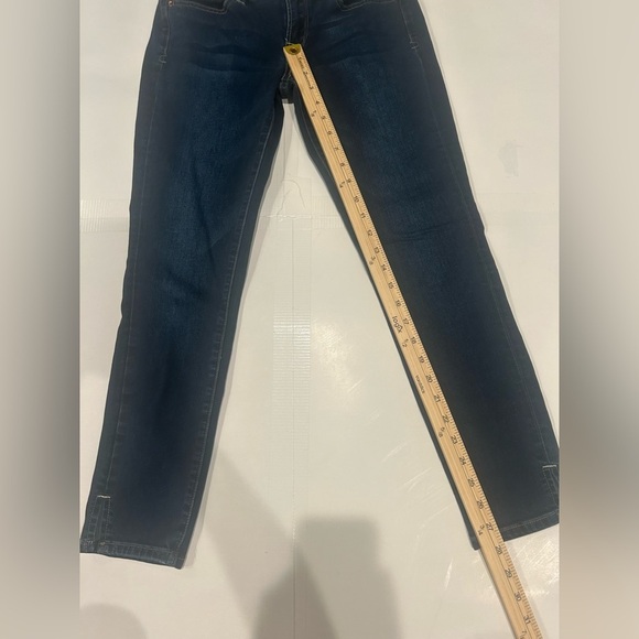 Lucky Brand Charlie Skimmer Jeans Women’s 2/26 Split Hem Dark Wash - Picture 10 of 12